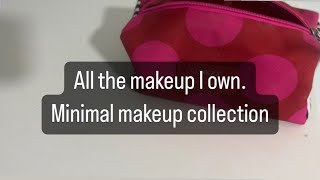 My minimal makeup collection All the makeup I own All drugstore [upl. by Zulaledairam]