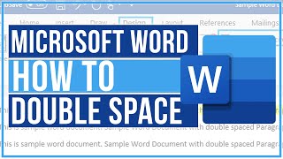 Microsoft Word  How To Double Space Text  Quick and Easy [upl. by Nwahsad]