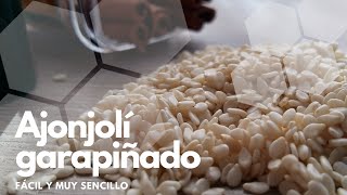 Cómo hacer delicioso AJONJOLÍ GARAPIÑADO fácil y rápido  Sésamo garapiñado [upl. by Bo332]