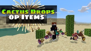 Minecraft But Cactus Gives Op Items  Minecraft Bedrock  Minecraft PE [upl. by Surad984]