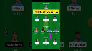 India w vs wi w dream11 India w vs wi w dream11 team prediction warm up match [upl. by Norvol955]