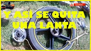 Cómo cambiar la llanta trasera y los cauchos o gomas de impacto de tu moto🕶️⚙️⭕ [upl. by Leunas212]