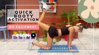 4 MINUTE QUICK amp EASY WARM UP BOOTY ACTIVATION  NO EQUIPMENT  TARGETS UNDERBUTT  CLEMENTINE KEYES [upl. by Brena]