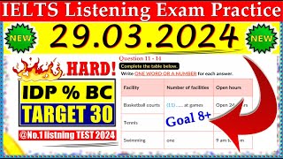 IELTS LISTENING PRACTICE TEST 2024 WITH ANSWERS  29032024 [upl. by Yenitsed]