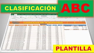 Como clasificar el ABC de tu Inventario Plantilla excel tutorial office exceltips inventory [upl. by Iadrahc]