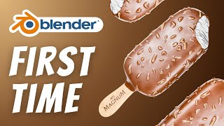 Blender Beginners Challenge I made an Ice Cream ALL in Blender for the first time [upl. by Silvio]