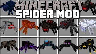 Minecraft SPIDER MOD  FIGHT OFF EVIL GIANT SPIDERS AND SURVIVE THE QUEEN SPIDER Minecraft [upl. by Assirralc]