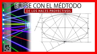 🏉 Construcción de una elipse dados los dos ejes  Método de la elipse haces proyectivos paso a paso [upl. by Eldreda309]