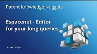 Espacenet – Editor for your long queries [upl. by Gnurt942]