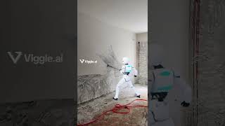 quotAI Smart Robot Quickly Removing Wall Plaster  AI智能机器人快速铲墙皮 🤖🛠️quot [upl. by Ahsenod876]