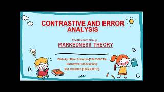 Markedness Theory  Contrastive and Error Analysis [upl. by Japeth620]