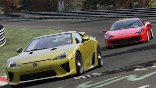 Lexus LFA vs Ferrari 458 Italia  Nürburgring  Assetto Corsa [upl. by Sudnac]