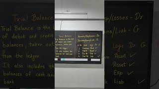 Trial Balance Class 11 accounts  trial balance kaise banate h  shorts ytshorts class11 account [upl. by Llerreg]