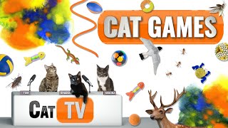 CAT Games  Ultimate Cat TV Compilation Vol 60  2 HOURS 🐝🐞🦋🦎🦜🐜🐭🧵 [upl. by Ahsiym]