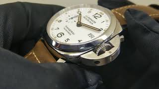 【浪裡白條】沛納海 PAM 1523 Luminor Marina 1950三日鍊不鏽鋼腕錶 [upl. by June]