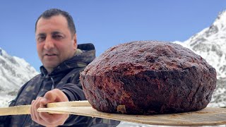 Cocinar en las Montañas Nevadas Pan de Carne con Queso en un Horno a 200 Grados [upl. by Alleram208]