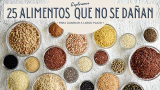 25 Productos Que No Se Dañan  Guardar Comida a Largo Plazo  Prepárate para la escasez de alimentos [upl. by Nairdad]