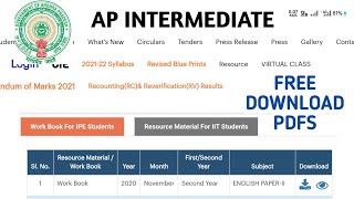 how to download inter books free  ap intermediate text books free download ✅ [upl. by Natsirt]