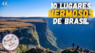 🇧🇷 10 LUGARES HERMOSOS Y DESCONOCIDOS DE BRASIL 🇧🇷 4K [upl. by Eelrac361]