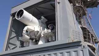 Laser Weapon System LaWS demonstration aboard USS Ponce [upl. by Bradney]