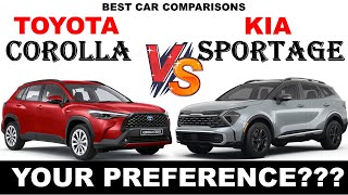 ALL NEW Toyota COROLLA CROSS Vs ALL NEW Kia SPORTAGE  Which one do you prefer [upl. by Otsirc]