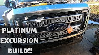 PLATINUM SUPER DUTY FORD EXCURSION CONVERSION FINALLY STARTED [upl. by Nanis]