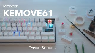 Modding KEMOVE 61 SnowFox Hotswap 60 Mechanical Keyboard amp Typing Sounds  Gateron Red Switches [upl. by Quintin384]