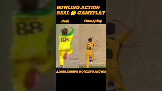 Adam Zampa Bowling Action Real 🤯 Gameplay shorts [upl. by Eyllom]