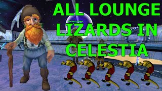 Wizard101  All Lounge Lizard Locations in Celestia [upl. by Voe]