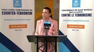 CounterTerrorism Executive Directorate CTED on HighLevel Conference  Stakeout 28 June 2018 [upl. by Nyad]