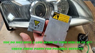 Audi A6 C6 Xenon System Issues Burnt Hella 5DV00829000 Ballast Igniter 5DD00831950 or HID Bulb [upl. by Llertnahs705]