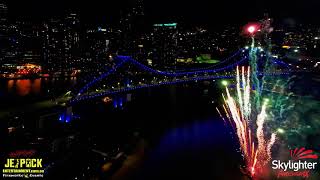 Fireworks Display  Story Bridge Brisbane Queensland [upl. by Akiemat]