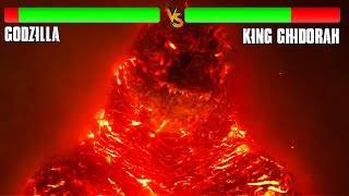 Godzilla Vs Ghidorah But Health Bar Is Enabled  Burning Godzilla Vs Ghidorah Final Battle Scene [upl. by Eliason759]