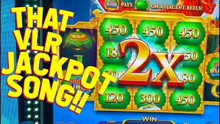 WHAT A DOUBLE HANDPAY with VegasLowRoller on River Dragons Jade Slot Machine [upl. by Yluj]