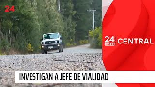 Jefe de vialidad mandó a pavimentar un camino hasta su propio fundo en Concepción  24 Horas TVN [upl. by Atteuqaj351]