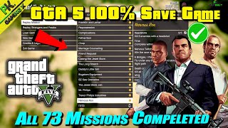 How to install 100 Save Game GTA 5 2024 GTA V 100 Completion [upl. by Hniht]