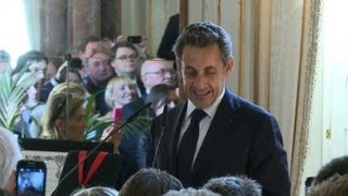 Expresident Sarkozy awards Legion dHonneur to Belgian [upl. by Leonie387]