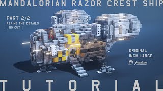 Minecraft A Real Architect Builds a Base in Minecraft  The Mandalorian Razor crest ship 22 [upl. by Kinny117]