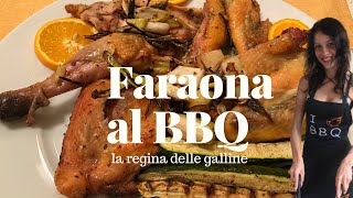 Faraona 🍗 al BBQ la regina delle galline in salsa 🍊di agrumi e zucchine grigliate [upl. by Nikkie]