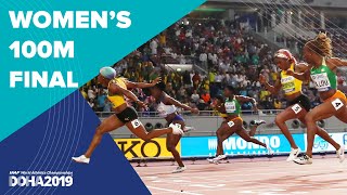 Womens 100m Final  World Athletics Championships Doha 2019 [upl. by Oirasan]