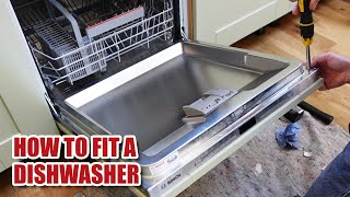 How to install a Bosch integrated DISHWASHER [upl. by Aniham733]