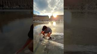 Skimboarding the largest fountain in the world youtubecreatorcommunity [upl. by Aleihs903]