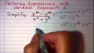 Factoring Expressions with Variable Exponents 2 [upl. by Henry137]