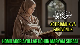 Homilador Ayollar Uchun Maryam Surasi Xotirjamlik va Farovonlik [upl. by Tnahsin]