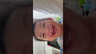 He stopped laughing when he saw himself in the camera😅 toddler laughing fyp trending [upl. by Agna]