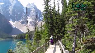 Virtual Hike Moraine Lake Banff National Park Alberta Actual Sound18min [upl. by Erica530]