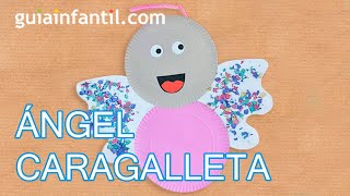 Ángel caragalleta Manualidad de reciclaje para la Navidad [upl. by Dnalkrik987]