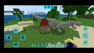 indoraptor 🩸 vs dimetrodon 🐟 Minecraft jurassic world dlc [upl. by Moht978]