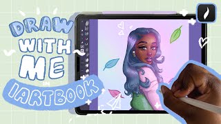 Draw with me iartbook 🤍🍬🎀 Pastel fall girl  iPad Pro speedpaint [upl. by Enair]