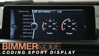 BIMMERCODE CODING SPORT DISPLAY [upl. by Bornstein]